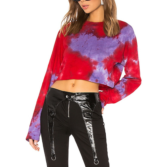 Cotton Citizen Tops - Cotton Citizen 'Tokyo' Purple Cotton Crop Shirt Size XS